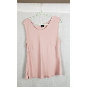 Eileen Fisher Tank Top Womens 1X Pink Silk Blend Sleeveless Blouse Minimalist